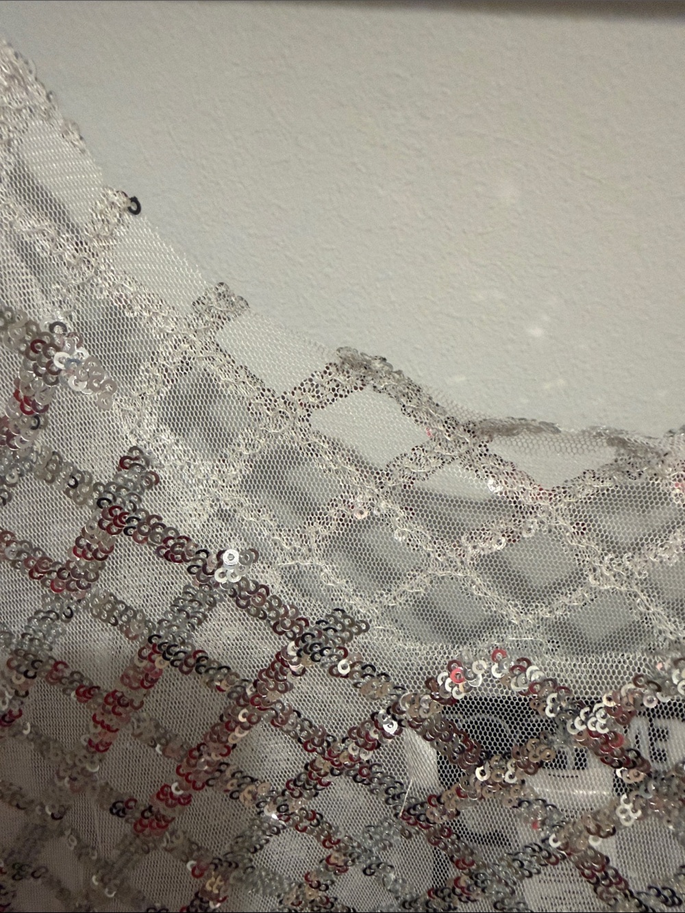 Beach Riot Silver Sequin Lattice Mini Dress - Picture 4 of 5